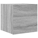 væghængt tv-skab 30,5x30x30 cm grå sonoma-eg