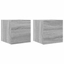væghængtee tv-skab 2 stk. 30,5x30x30 cm grå og sonoma-eg