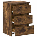 sengeborde 2 stk. 40x35x62,5 cm konstrueret træ røget egetræ