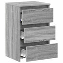 sengeborde 2 stk. 40x35x62,5 cm konstrueret træ grå sonoma-eg