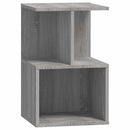 sengeborde 2 stk. 35x35x55 cm konstrueret træ grå sonoma-eg