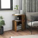 sidebord 36x30x56 cm konstrueret træ røget egetræsfarve