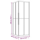 brusekabine 80x80x180 cm halvmatteret sikkerhedsglas