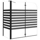 brusevæg 120x68x130 cm hærdet glas stribet