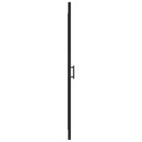 brusedør 91x195 cm halvmatteret hærdet glas sort