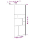 brusevæg 80x195 cm sikkerhedsglas hvid
