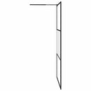 brusevæg 115x195 cm halvmatteret sikkerhedsglas sort