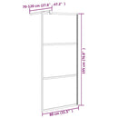 brusevæg 80x195 cm matteret sikkerhedsglas sort