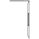 brusevæg 80x195 cm sikkerhedsglas med stendesign sort