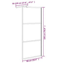 brusevæg 90x195 cm sikkerhedsglas med stendesign sort