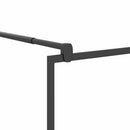 brusevæg 100x195 cm sikkerhedsglas med stendesign sort