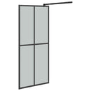 brusevæg 80x195 cm mørk hærdet glas