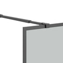 brusevæg 140x195 cm mørk hærdet glas