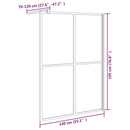 brusevæg 140x195 cm mørk hærdet glas