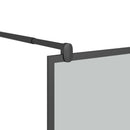 brusevæg 80x195 cm mørkt sikkerhedsglas sort