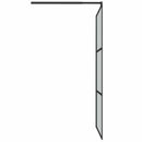 brusevæg 100x195 cm mørkt sikkerhedsglas sort