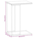 sidebord 40x30x59 cm konstrueret træ hvid