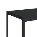 sidebord med hjul 40x30x63,5 cm konstrueret træ sort