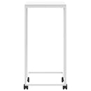 sidebord med hjul 40x30x63,5 cm konstrueret træ hvid