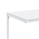 sidebord med hjul 55x35x70 cm konstrueret træ hvid