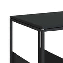 sidebord med hjul 55x36x63,5 cm konstrueret træ sort