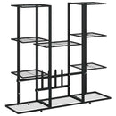 blomsterstativ 94,5x25x89 cm jern sort