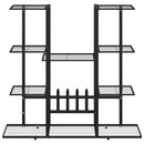 blomsterstativ 94,5x25x89 cm jern sort