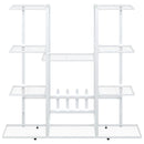 blomsterstativ 94,5x25x89 cm jern hvid