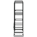 blomsterstativ med hjul 94,5x24,5x91,5 cm jern sort