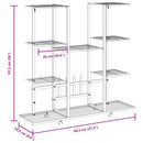 blomsterstativ med hjul 94,5x24,5x91,5 cm jern hvid