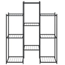 blomsterstativ 85x25x100 cm jern sort