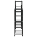 blomsterstativ med hjul 83x25x103,5 cm jern sort