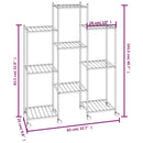 blomsterstativ med hjul 83x25x103,5 cm jern sort