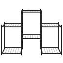 blomsterstativ 83x25x60 cm jern sort