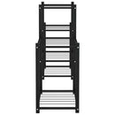 blomsterstativ 83x25x60 cm jern sort