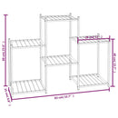 blomsterstativ 83x25x60 cm jern sort