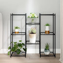 blomsterstativ 83x25x80 cm jern sort