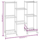 blomsterstativ med hjul 83x25x83,5 cm jern sort
