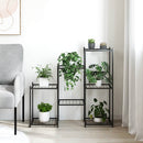 blomsterstativ 83x25x80 cm jern sort