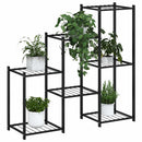 blomsterstativ 83x25x80 cm jern sort