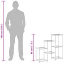 blomsterstativ 83x25x80 cm jern sort