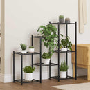 blomsterstativ 83x25x80 cm jern sort