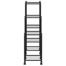 blomsterstativ med hjul 83x25x83,5 cm jern sort