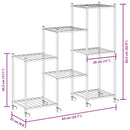 blomsterstativ med hjul 83x25x83,5 cm jern sort