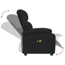 eldrevet massagestol stof sort
