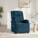 eldrevet massagestol fløjl blå