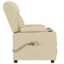 eldrevet massagestol stof cremefarvet