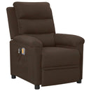 eldrevet massagestol stof mørkebrun