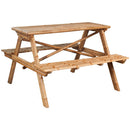 picnicbord 115x115x81 cm bambus