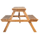 picnicbord 115x115x81 cm bambus